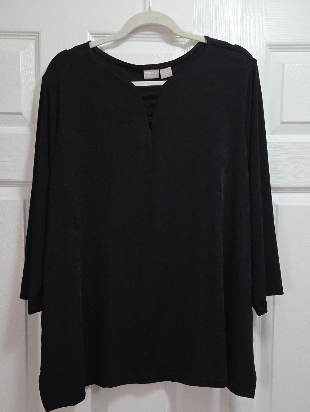 Chico's Black Ladder-Front Tunic - Picture 1 of 5